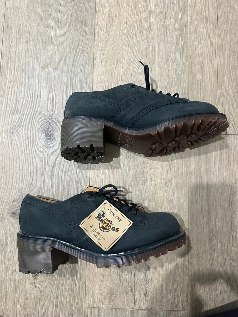 Dr. Martens Black Leather Derby Shoes with Lace-Up Closure